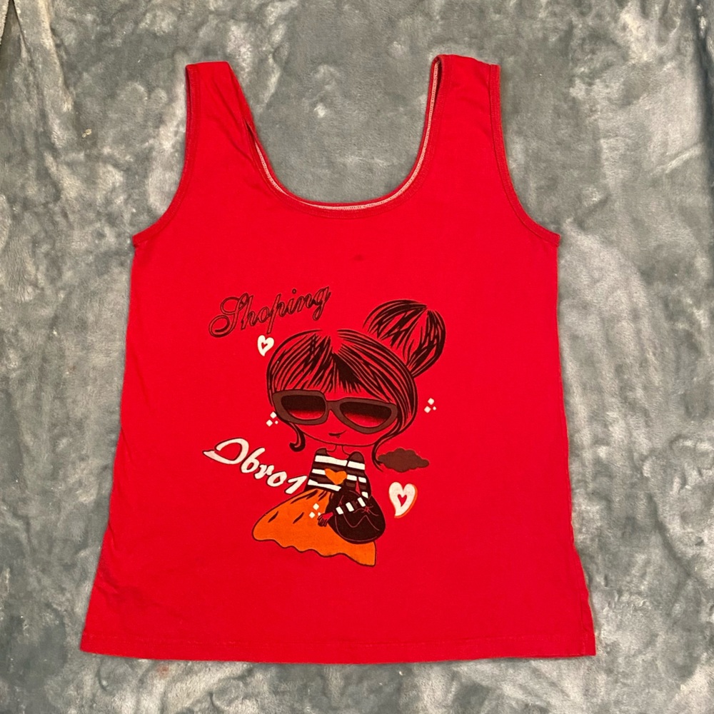 Red tank top